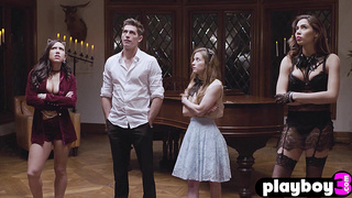 Big tits MILF babes sucked ice cream