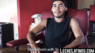 LecheLatinos.com - Latino twink sucks cock and gets fucked hard for cash in a kinky encounter