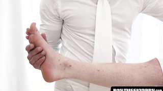 BoyMissionary.com - Freckled twink's divine, raw doggy style fucking with a big-dicked, authoritative elder