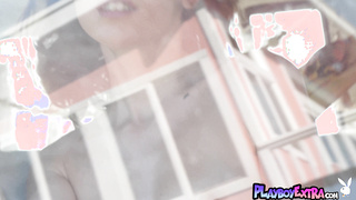 Naked latina surfer debuts at the beach