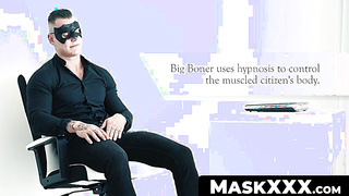 MaskXXX.com - Masked muscle dude Luke Ward's big cock wanking it well solo