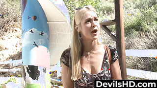 Sarah Vandella gets her moist twat drilled hard with intensity