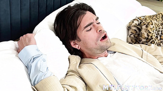 Lustful blonde MILF Charli Phoenix spreads her legs for a massive erect cock