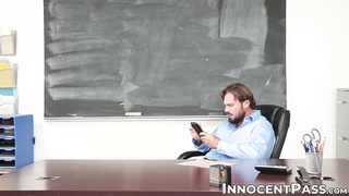 Blonde student Riley Star loves getting fucks by hot professor Justin Magnum