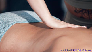 Two sexy lesbian masseuses ate and fingered me until I cum