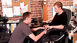 Attractive bum driller with sweet tattoos fucks his buddy