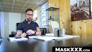 MaskXXX.com - Big cock professor Zack's solo masturbation at home in a wild scene