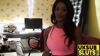 UKSubSluts.com - Pascal's slamming of pretty ebony's sweet pussy after blow