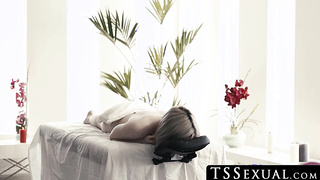 TSSexual.com - Ella Hollywood's sensual massage turns into raw passionate sex