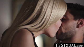 TSSexual.com - Daisy Taylor's deep blowjob followed by an ass stretching fuck