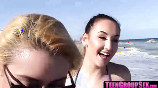 TeenGroupSex.com - Slutty teens smashed by JMac on spring break