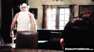 DisruptiveMovie.com - Killian Knox secretly throats twink Dakota Payne's dick during family meal