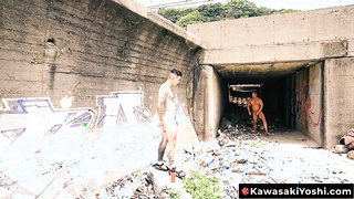 KawasakiYoshi.com - Japanese hunk Shusaku takes a massive dildo up his ass courtesy of Yoshi Kawasaki