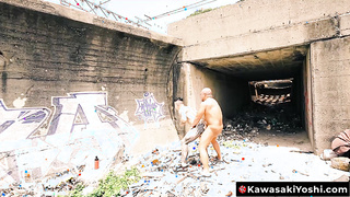 KawasakiYoshi.com - Japanese hunk Shusaku takes a massive dildo up his ass courtesy of Yoshi Kawasaki