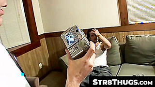 Str8Thugs.com - Three horny guys in a group jerk-off session, stroking their hard cocks