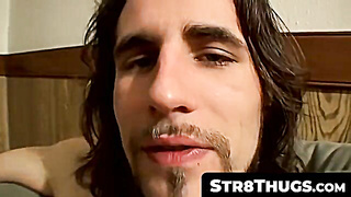 Str8Thugs.com - Three horny guys in a group jerk-off session, stroking their hard cocks