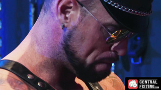 CentralFisting.com - Bound handsome submissive homosexual receives a mouth creampie