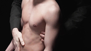 Suited Legrand Wolf oiled and dildo fucked the eager hole of hottie Aidan Fox