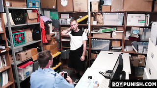 BoyPunish.com - Inked shoplifter's explosive cumshot while being raw fucked hard and deep by a guard