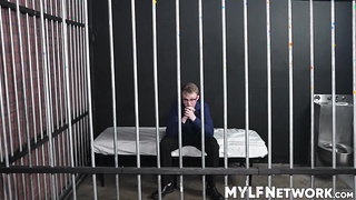 Stepmom Lilly Hall and stepdaughter Freya von Doom share a young cock in a threesome