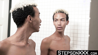 Teaching my stepson Alex Meyer some defensive moves including horny ones