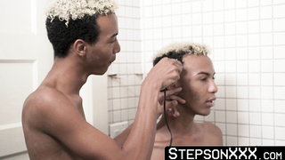 Teaching my stepson Alex Meyer some defensive moves including horny ones