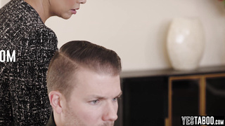 Mature stepmother fucks big cock stud