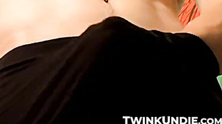 TwinkUndie.com - Alexx's weird undie fetish jerk off and passionate cumshot