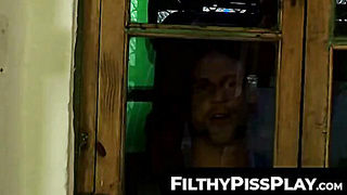 FilthyPissPlay.com - Piss boy ass smashed with giant dildo and hard cock fucking