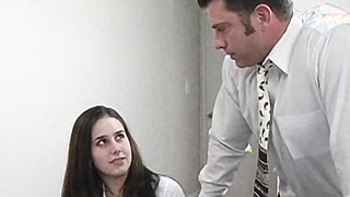 Buxom teen [censored] is eager to ride principals cock