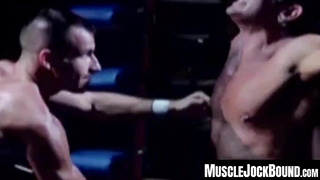 MuscleJockBound.com - Rough threesome with choking and domination for a submissive man seeking pleasure