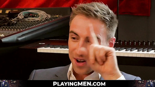 PlayingMen.com - Hunk enjoys being comforted with kisses while taking dick deep in his ass