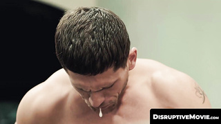 DisruptiveMovie.com - Mechanic Roman Todd bends twink Brandon Anderson over for a quick bareback