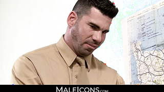 MaleIcons.com - Horny captain Billy rams his dick into Colt's tight hole with force and passion