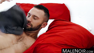 MaleNoir.com - Handsome black lover sticks his big dick in lazy white bottom hard and deep