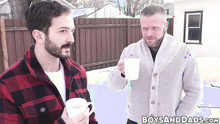 Gay Myott Hunter is one lucky bitch getting plowed by two hot DILFs