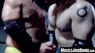 MuscleJockBound.com - Wrestler's dominance over lover with his massive cock in an intense BDSM scene