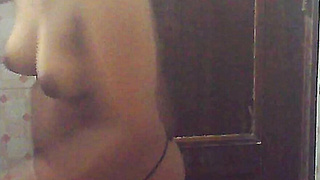 she is nude with happy