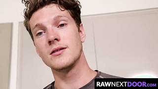 RawNextDoor.com - Horny muscular dudes Lance Taylor and Blake Barnes fuck hard doggystyle and bareback