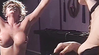 Stunning babe moans during hardcore lesbian BDSM session