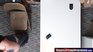 ShopliftersPunished.com - Hairy cunt teen Avi Love takes hard anal pounding from mall cop cock deep