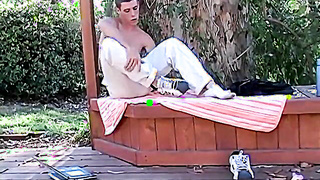 TwinkUndie.com - Mark's woodland undie strip and intense jerk off session