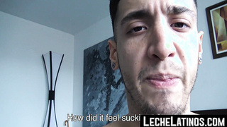 LecheLatinos.com - Young Latino explores raw bareback sex on camera