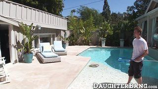 Attractive teen with nice curves services a giant dick