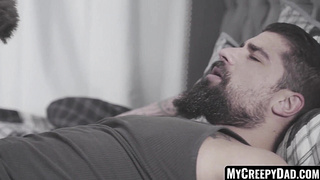 MyCreepyDad.com - Muscular hunk stepdad delivers a raw, hard ass pounding to stepson