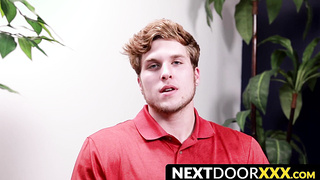NextDoorXXX.com - Cute twink strokes his hard cock in a solo masturbation scene
