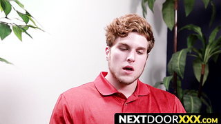 NextDoorXXX.com - Cute twink strokes his hard cock in a solo masturbation scene