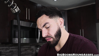 Busty Gabriela Lopez drilled doggystyle after hot titty fuck