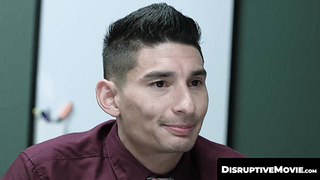 DisruptiveMovie.com - Muscular Daddy JJ Knight slams twink Jim Fitt in the office restroom