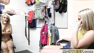 Slutty MILF and her stepdaughter caught